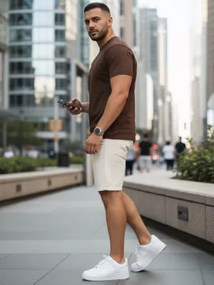 Tricou pentru bărbați DSTREET RX5679 MARO