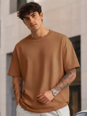 Tricou pentru bărbați DSTREET RX5685 CARAMEL