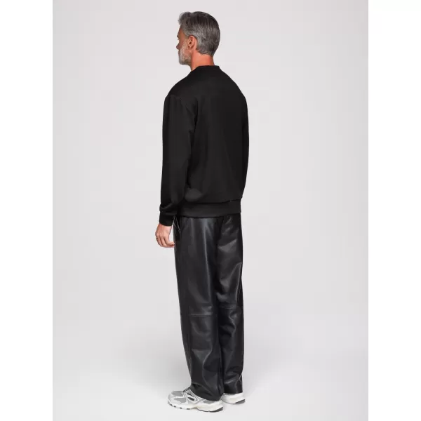  Hanorac pentru bărbați OMBRE OM-SSNZ-0271 NEGRU 