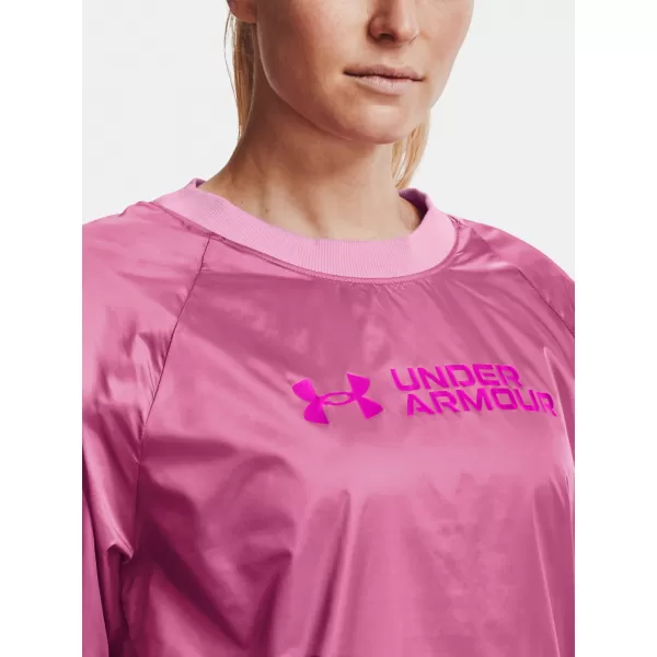  Hanorac de dama UNDER ARMOUR RECOVER STORM WOVEN SHINE CREW 1364012-680 ROZ 
