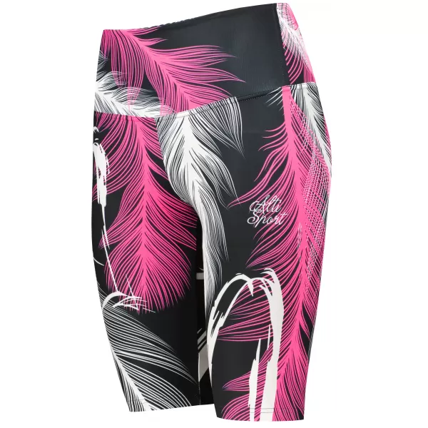  Jambiere premium pentru genunchi pentru femei (marimi noi) ALTISPORT VOJ/ALW001LEG06 NEGRU/ROZ 