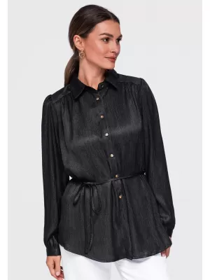 Cămașă de damă OMBRE OW-SH-E0071 NEGRU