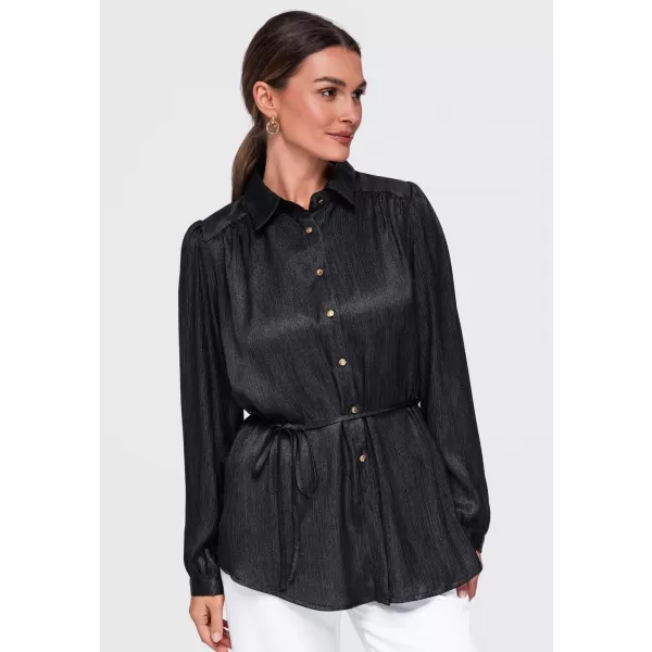  Cămașă de damă OMBRE OW-SH-E0071 NEGRU 