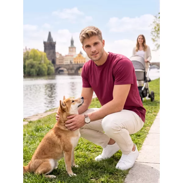  Tricou pentru bărbați ALTISPORT NP/ALMST20001 BURGUNDIA 