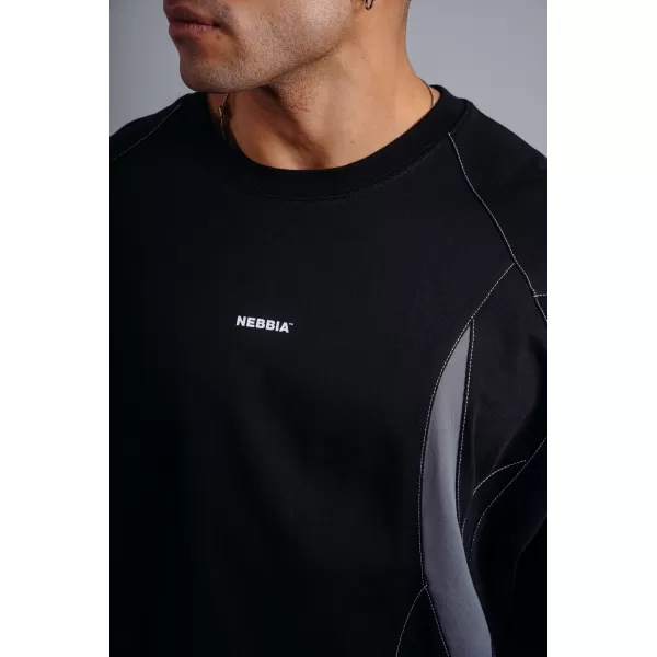  Tricou supradimensionat cu capac pompă NEBBIA PRIMAL 871 NEGRU 