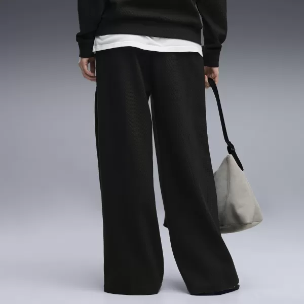  Pantaloni de trening pentru femei PUMA CLASS RELAXED WIDE LEG PANTS 69401301 PUMA NEGRU 