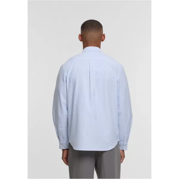  Cămașă pentru bărbați URBAN CLASSICS TB8093 ORIZONT DESCHIS ALBASTRU/ALB 