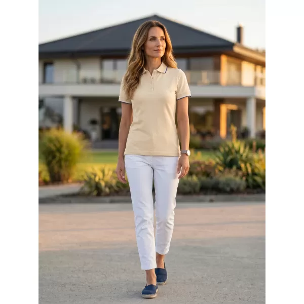  Tricou de damă cu guler MALFINI FOCUS 233 MIGDALE 