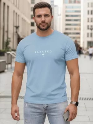 Tricou pentru bărbați DSTREET NX5124R-SK ALBASTRU DESCHIS