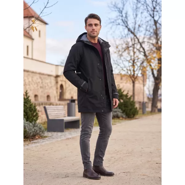  Palton impermeabil pentru bărbați ALPINE PRO PERFET 2 NEGRU 