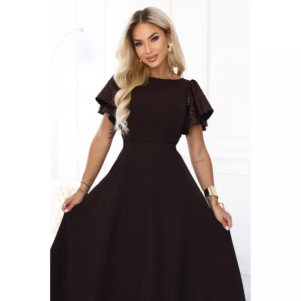  Rochie NUMOCO MIRELLA 694-2 MARO CIOCOLATA 