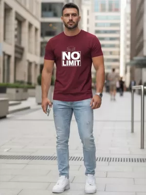 Tricou pentru bărbați DSTREET NX0129R-BU BURGUNDIA