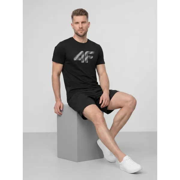  Tricou pentru bărbați 4F WMM00TTSHM3342 NEGRU ADÂNC 