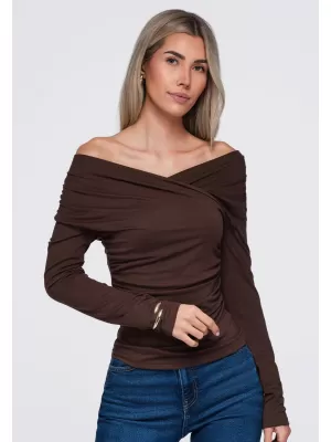 Bluza de dama OMBRE OW-TS-E0088 MARO