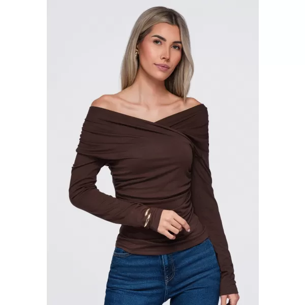  Bluza de dama OMBRE OW-TS-E0088 MARO 