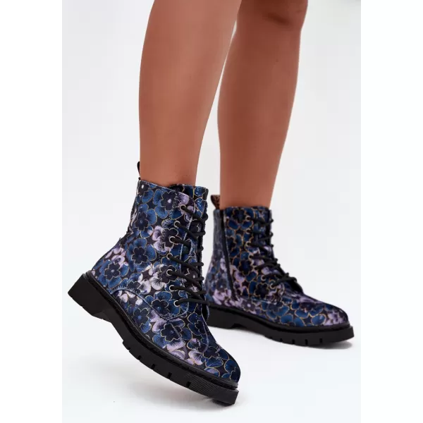  Botine de dama ARTIKER 57C1052 FLORI ALBASTE 