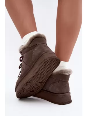 Oameni de zăpadă pentru femei BIG STAR SHOES UU274313 MARO/BEJ