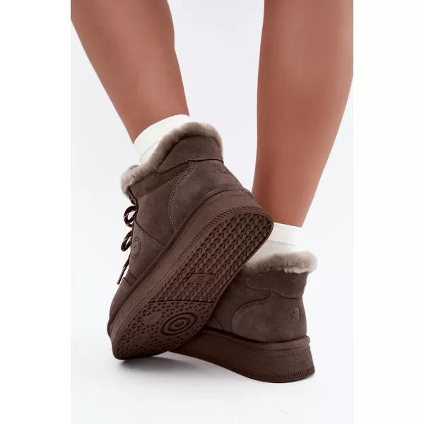  Oameni de zăpadă pentru femei BIG STAR SHOES UU274313 MARO/BEJ 
