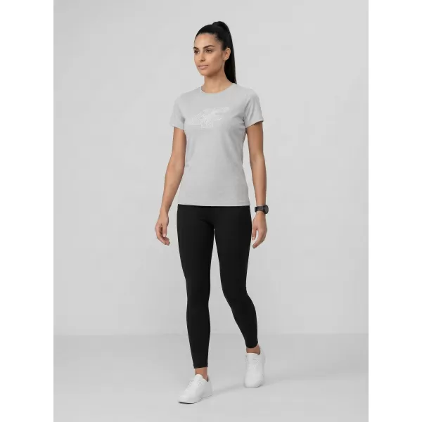  Tricou pentru femei 4F WMM00TTSHF3309 MELANGE GRI DESCHIS RECE 