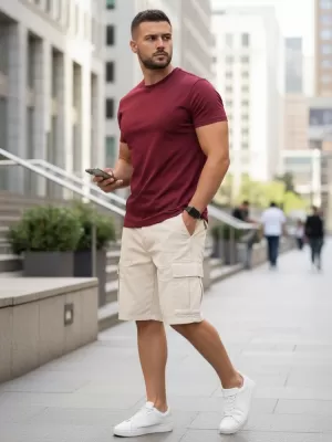 Tricou pentru bărbați DSTREET RX5677 CLARET
