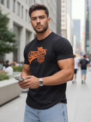 Tricou pentru bărbați DSTREET RX5366 NEGRU