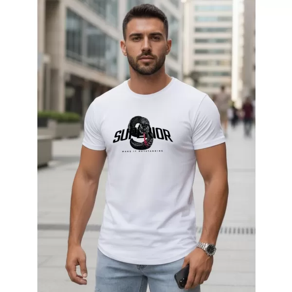  Tricou pentru bărbați DSTREET NX5019R-WH ALB 
