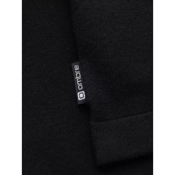  Tricou pentru bărbați cu guler OMBRE OM-POLS-0138 NEGRU 