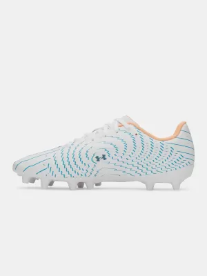 Cizme de fotbal UNDER ARMOUR U SHADOW CLUB 4 FG 6006232-101 ALB