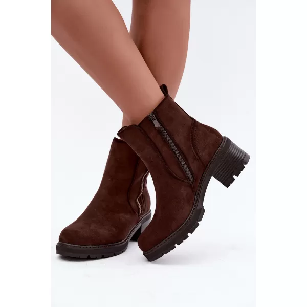  Botine de dama S.BARSKI HY62-8101 CIOCOLATĂ 