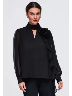 Bluza de dama OMBRE OW-TS-E0085 NEGRU