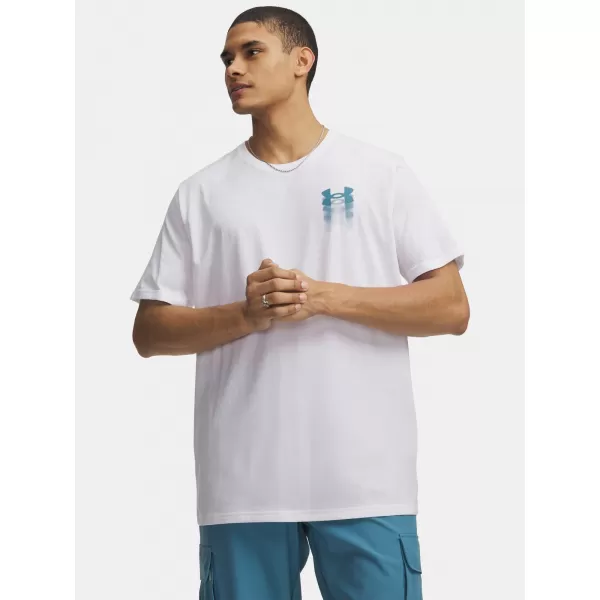  Tricou pentru bărbați UNDER ARMOUR M BLUR LOGO SS 6009245-100 ALB 