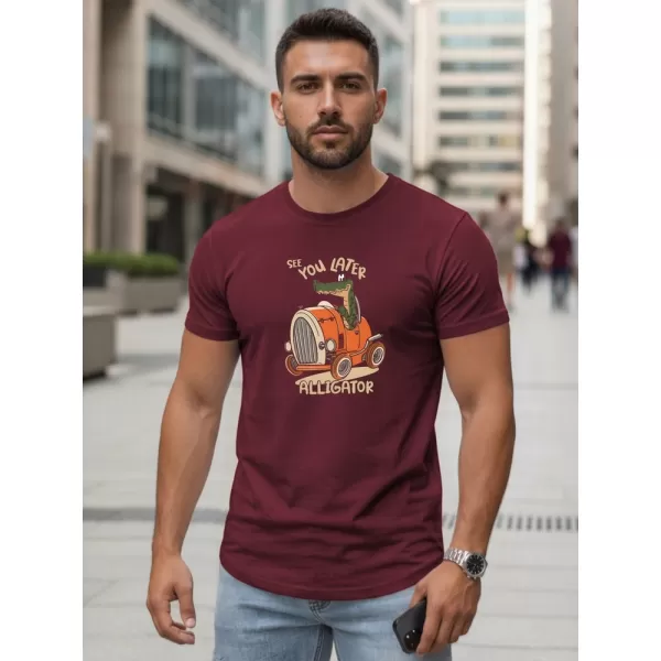  Tricou pentru bărbați DSTREET NX5083R-BU BURGUNDIA 