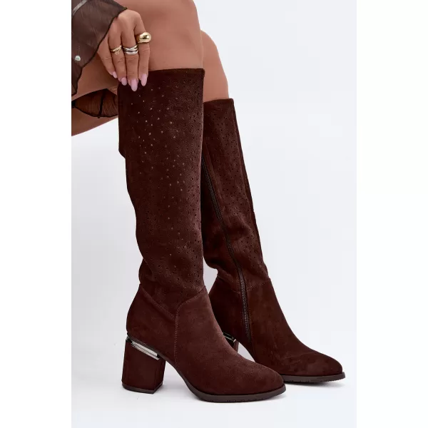  Cizme de dama S.BARSKI HY62-8122 CIOCOLATĂ 
