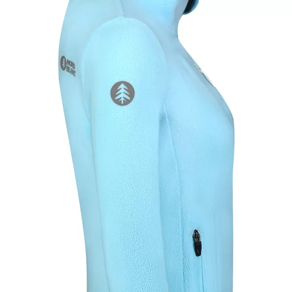  Hanorac ușor de damă din fleece NORDBLANC MAPLE NBSFL8374 ALBASTRU DESCHIS 