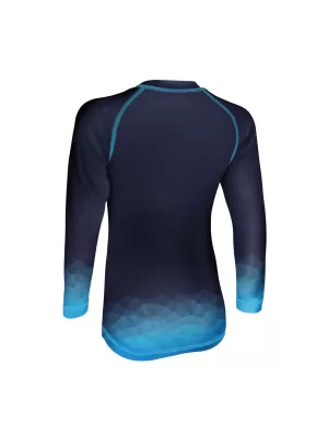 Tricou funcțional pentru copii cu mâneci lungi WAMU MOZAIKA ALBASTRU ÎNCHIS