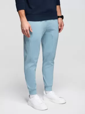 Pantaloni de trening pentru bărbați OMBRE OM-PABS-0305 ALBASTRU