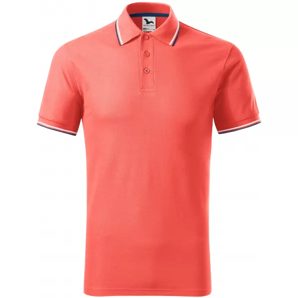  Tricou pentru bărbați cu guler MALFINI FOCUS 232 CORAL 