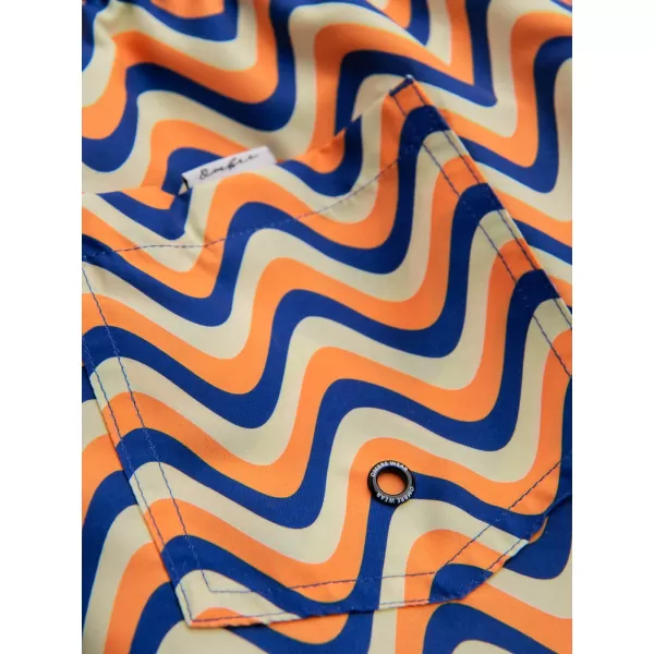  Pantaloni scurți pentru bărbați OMBRE OM-SRSS-0221 PORTOCALIU ȘI ALBASTRU 