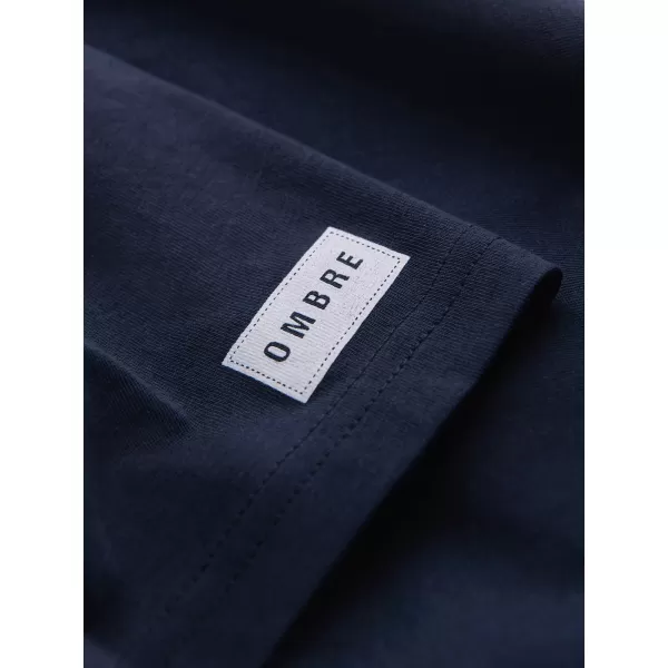  Tricou pentru bărbați OMBRE OM-TSPT-0269 ALBASTRU MARIN 