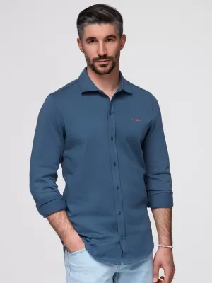 Cămașă pentru bărbați OMBRE K697 DENIM