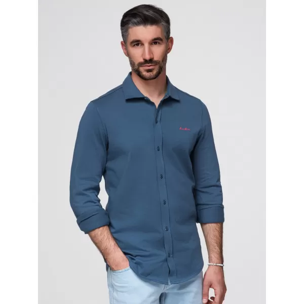  Cămașă pentru bărbați OMBRE K697 DENIM 