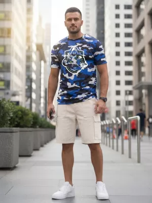 Tricou pentru bărbați DSTREET NX2003R-BL-M ALBASTRU