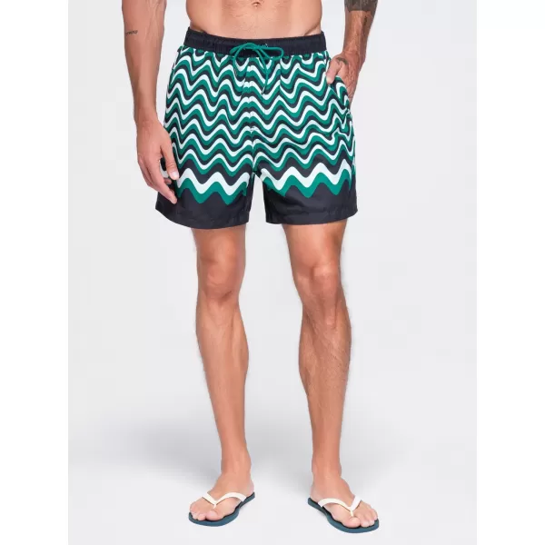  Pantaloni scurți pentru bărbați OMBRE OM-SRSS-0221 VERDE ȘI NEGRU 
