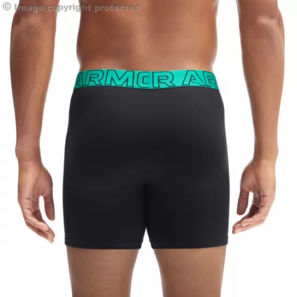  Boxeri pentru bărbați UNDER ARMOUR M PERF COTTON 6IN (3KS) 1383889-007 NEGRU 
