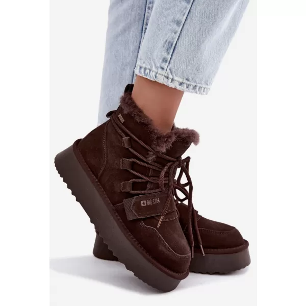  Oameni de zăpadă pentru femei BIG STAR SHOES UU274316 UMBRE MARO/BEJ 
