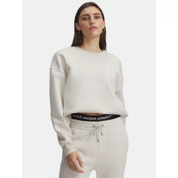  Hanorac de dama UNDER ARMOUR ICON FLEECE OS CREW 1379475-110 ALB 