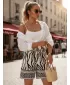 Pantaloni scurți de damă DSTREET SY0540 ALBASTRU ÎNCHIS