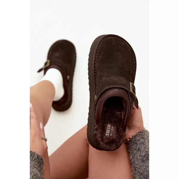  Papuci de damă BIG STAR SHOES UU274697 MARO/BEJ 
