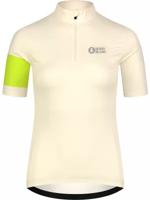 Tricou de ciclism pentru femei NORDBLANC ENTHUSIAST NBSLF8084 BEJ