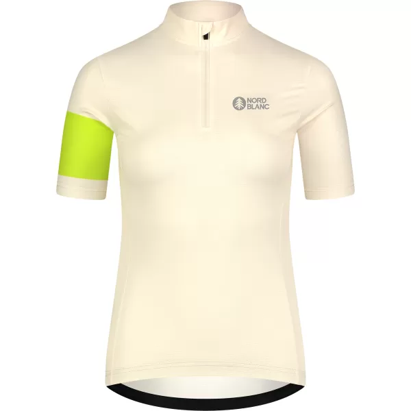  Tricou de ciclism pentru femei NORDBLANC ENTHUSIAST NBSLF8084 BEJ 